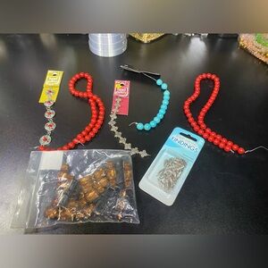 Stone and miscellaneous craft beads lot